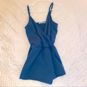 Blue Urban Outfitters romper.